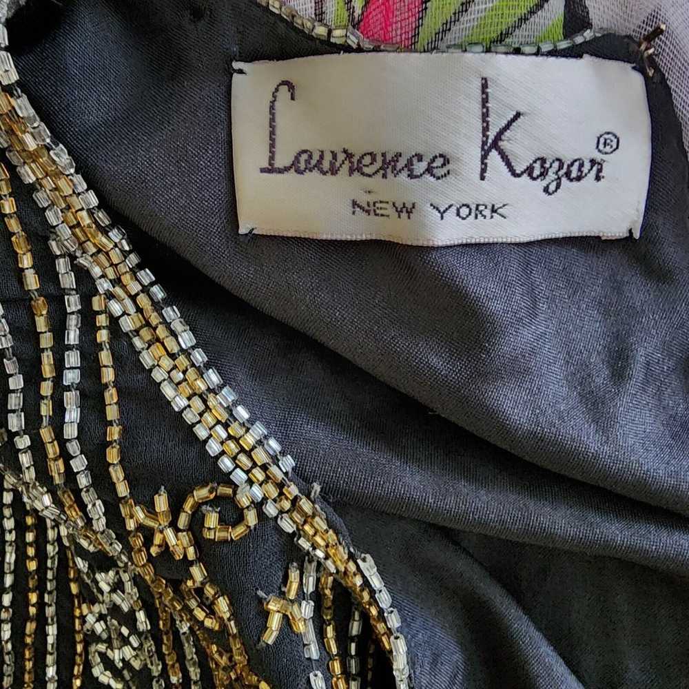 Vintage LAURENCE KAZAR Black Gold Sequin Short Sl… - image 8