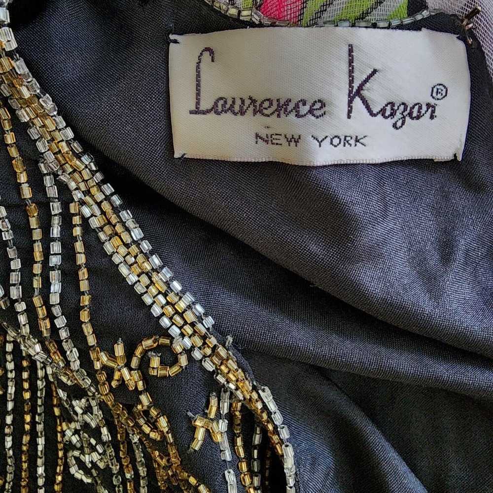 Vintage LAURENCE KAZAR Black Gold Sequin Short Sl… - image 9