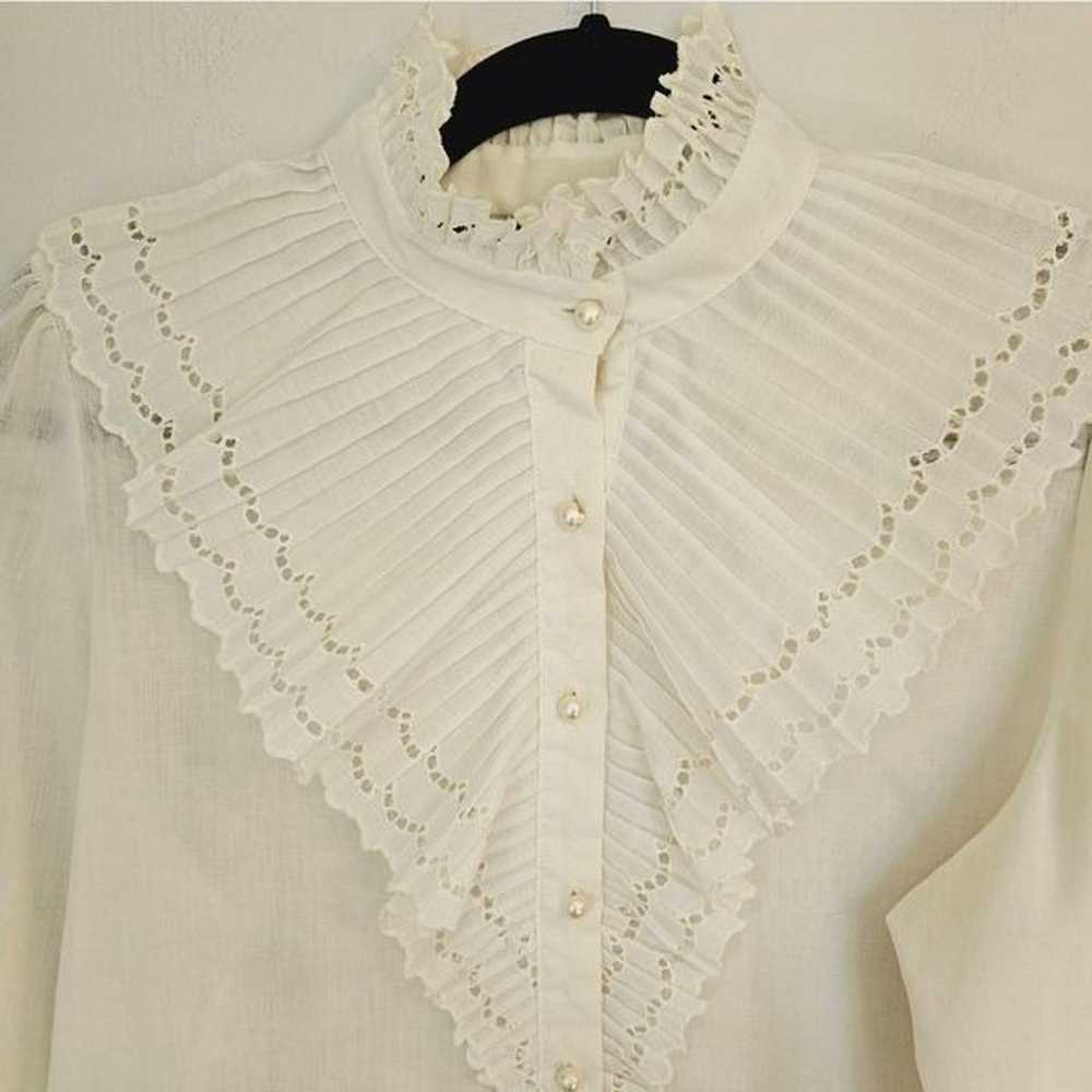 Vintage Rhoda Lee '70s High Neck Ruffle Victorian… - image 10