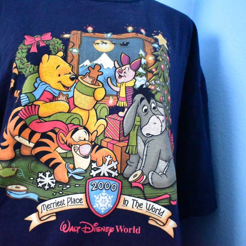 Vintage Winnie the Pooh Christmas shirt - image 3