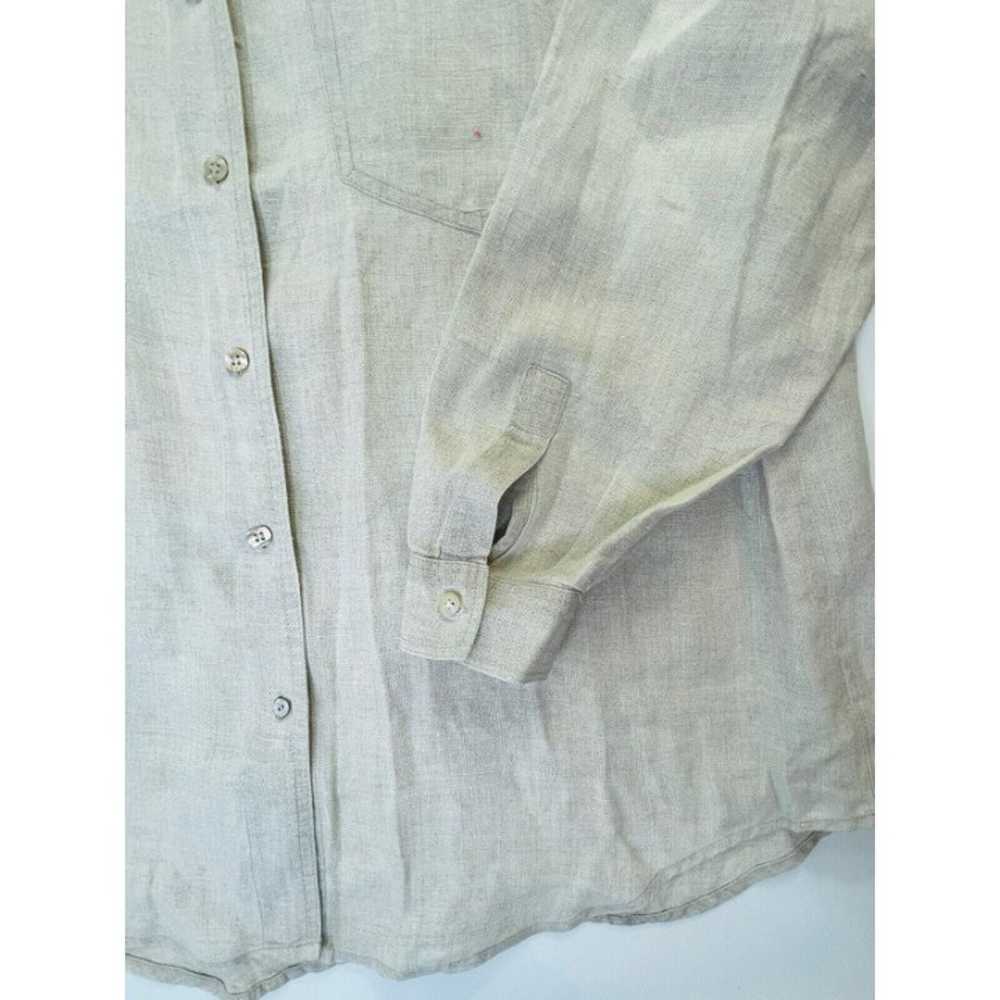 Vintage Eddie Bauer Womens Large Linen Long Sleev… - image 3