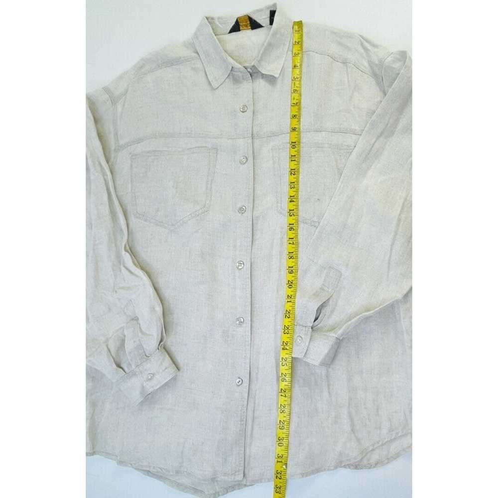 Vintage Eddie Bauer Womens Large Linen Long Sleev… - image 7