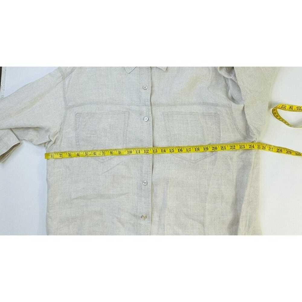 Vintage Eddie Bauer Womens Large Linen Long Sleev… - image 8