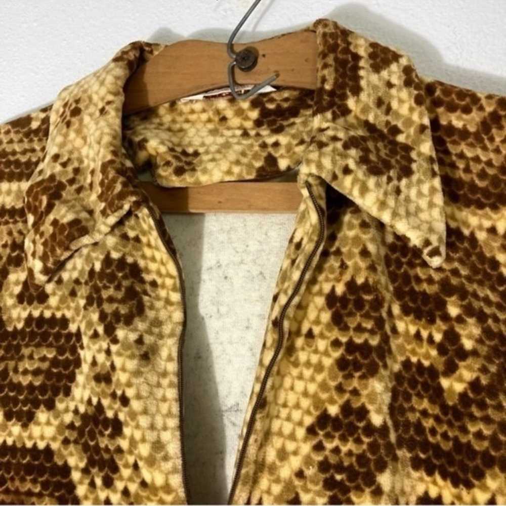 Thane Vintage snakeprint velour top size L - image 11