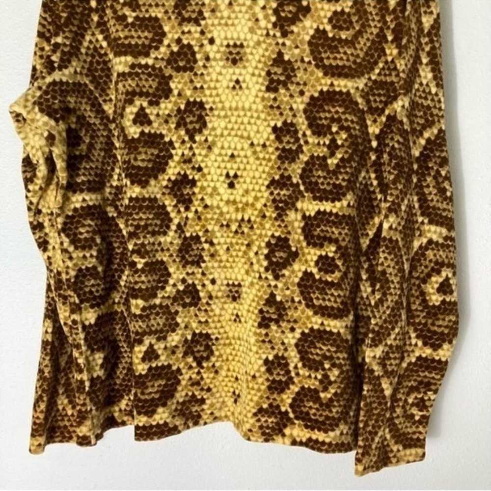 Thane Vintage snakeprint velour top size L - image 7