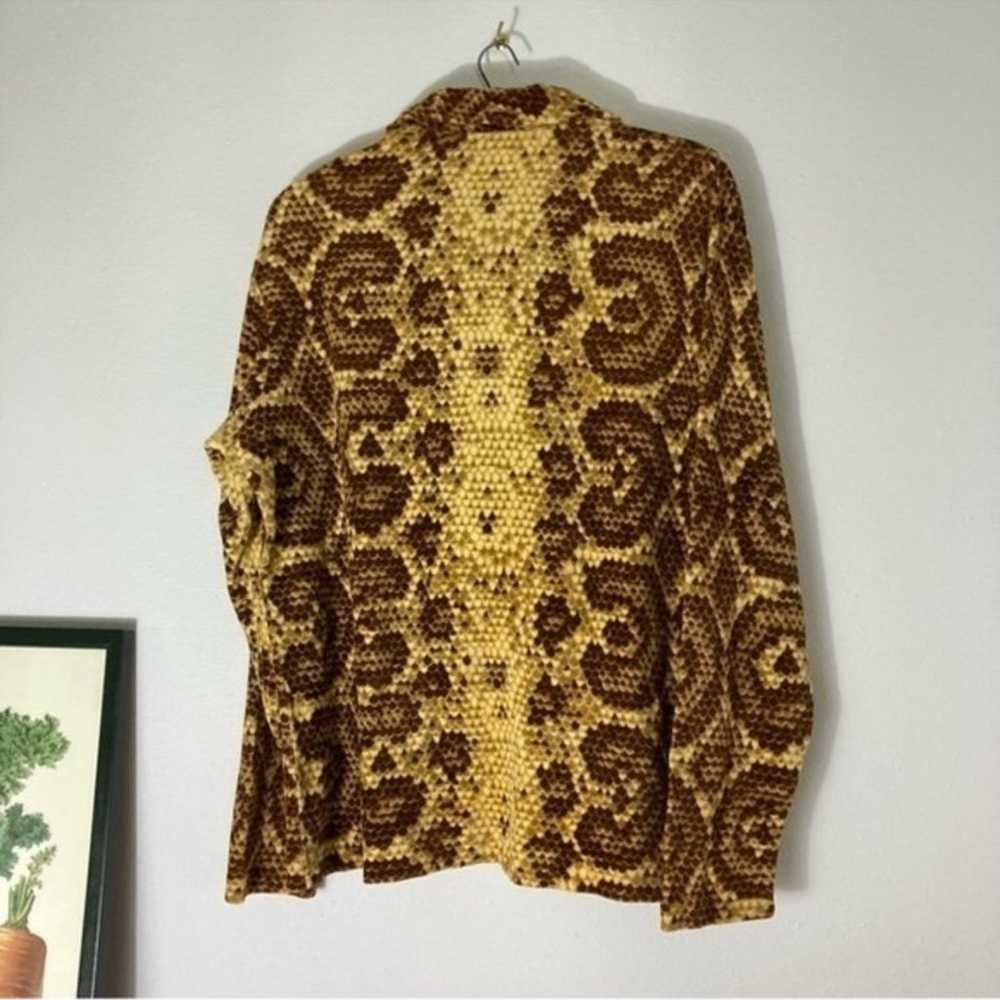 Thane Vintage snakeprint velour top size L - image 8