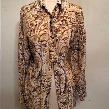 100% art nouveau silk blouse - image 1