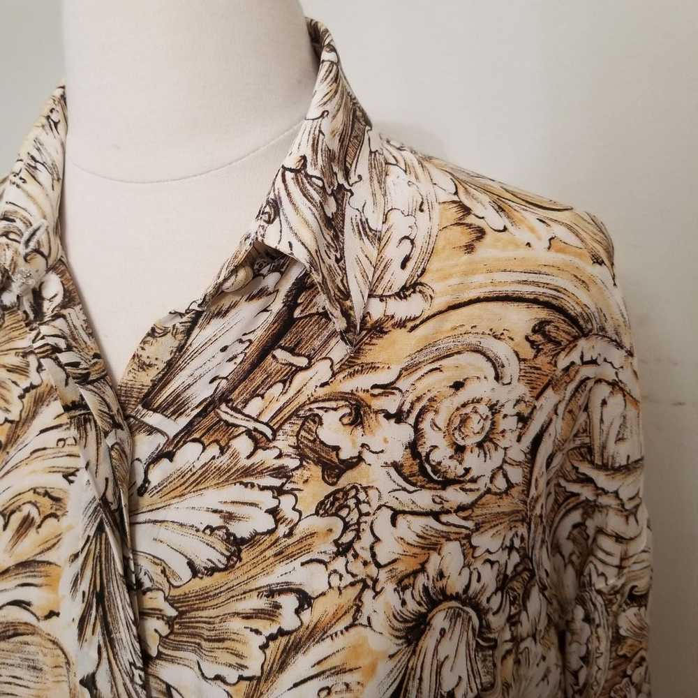 100% art nouveau silk blouse - image 8