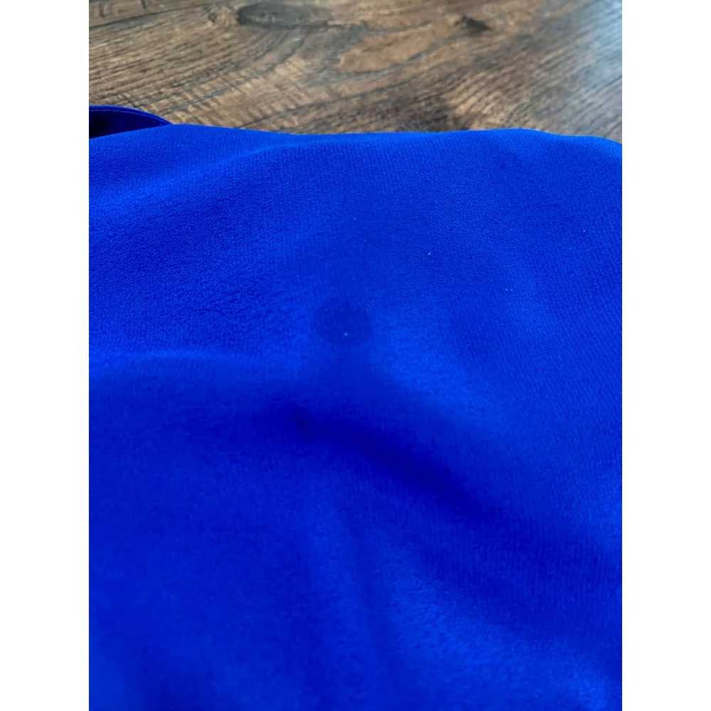 Vintage Christian Dior Cobalt Blue Chemise Blouse - image 5