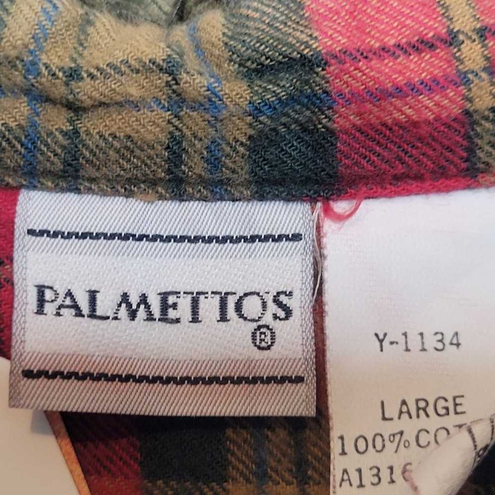 Metal Band Upcycle Flannel Shirt Vintage Palmetto… - image 11