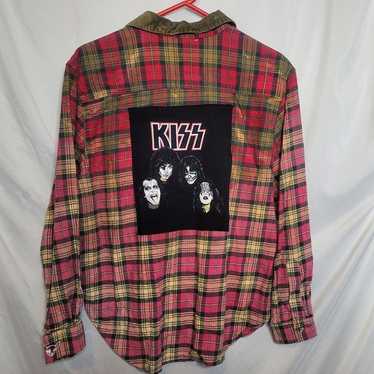 Metal Band Upcycle Flannel Shirt Vintage Palmetto… - image 1