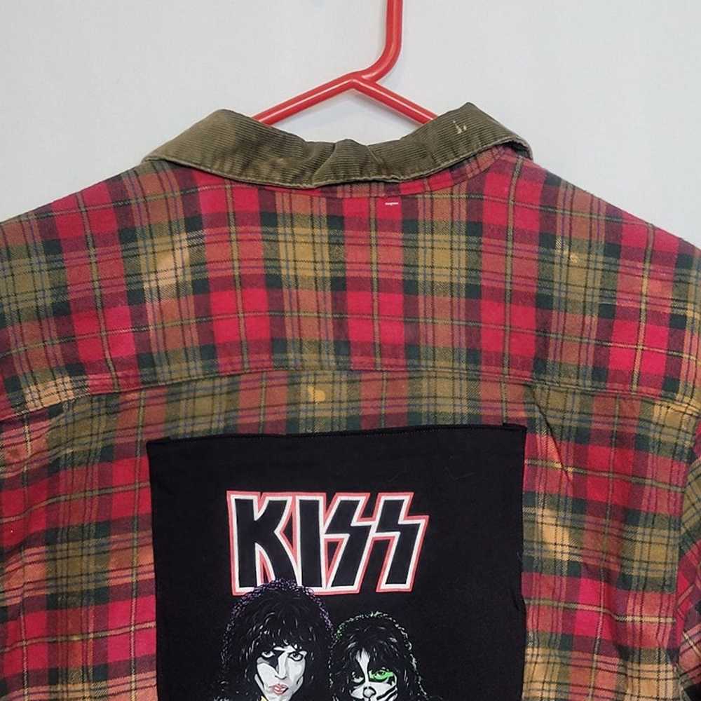 Metal Band Upcycle Flannel Shirt Vintage Palmetto… - image 3