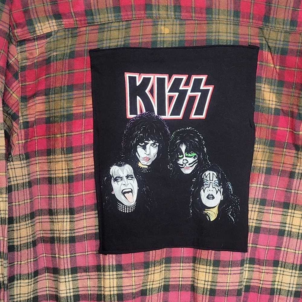 Metal Band Upcycle Flannel Shirt Vintage Palmetto… - image 4