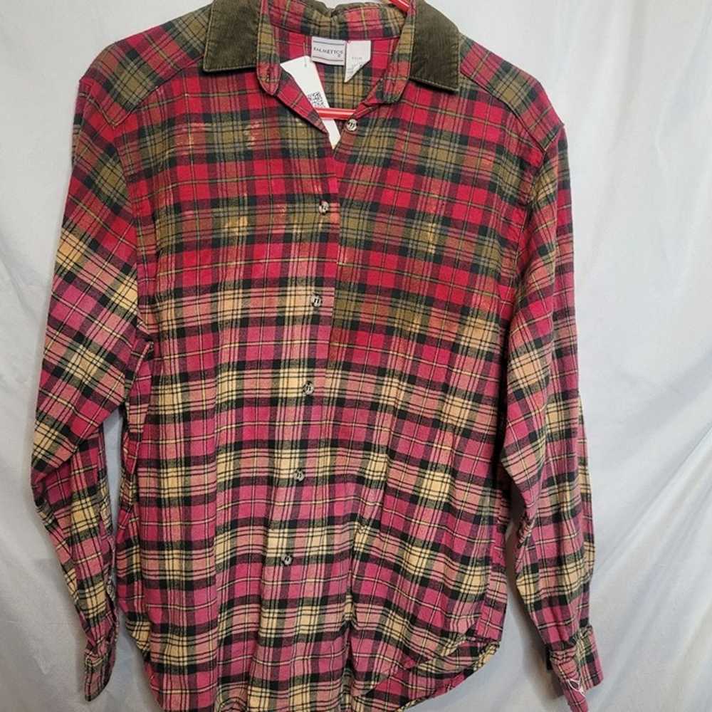 Metal Band Upcycle Flannel Shirt Vintage Palmetto… - image 7