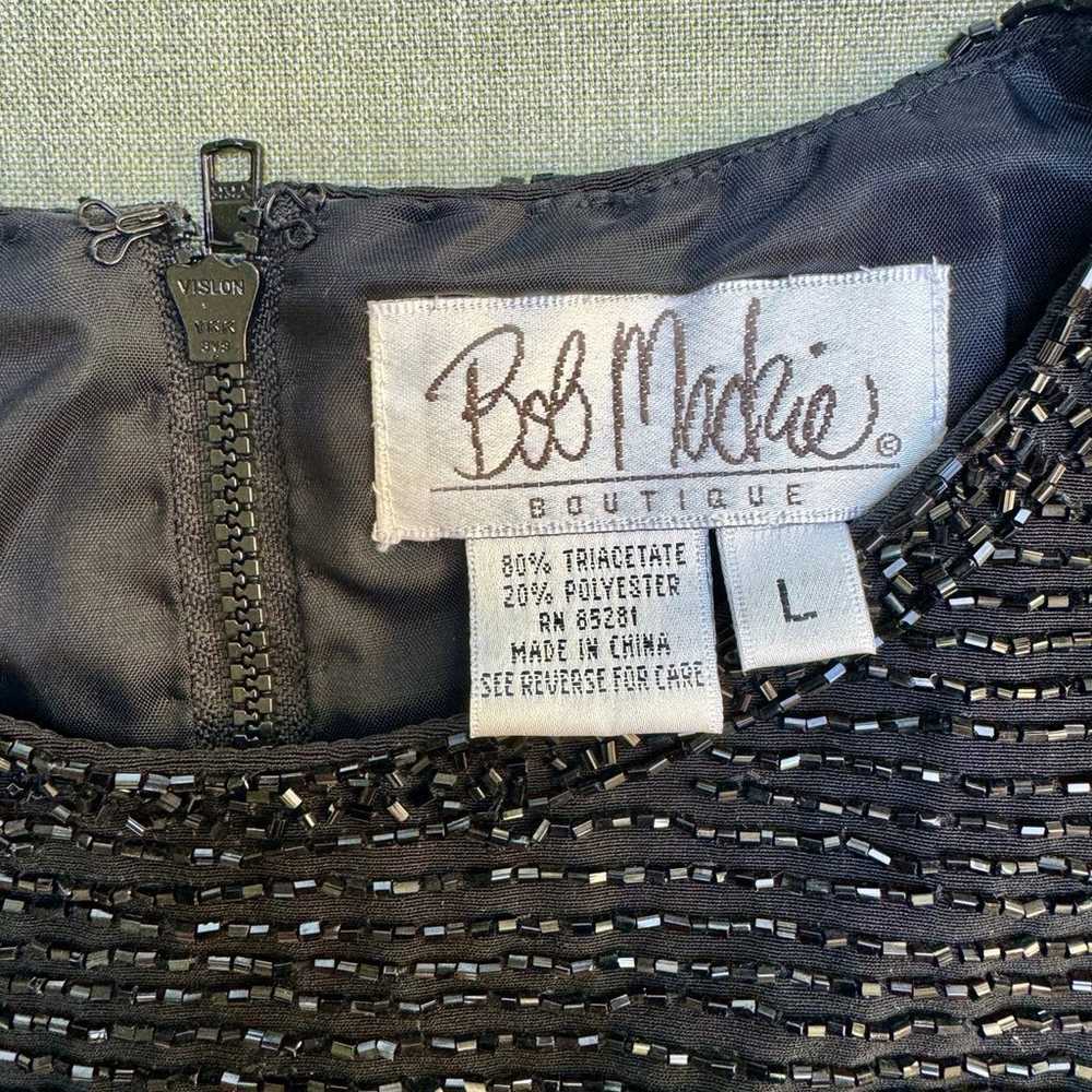 Vintage Bob Mackie Wearable Art Black All Over Be… - image 3