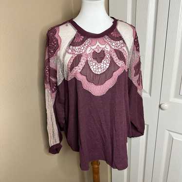 Free People Maroon Sweater