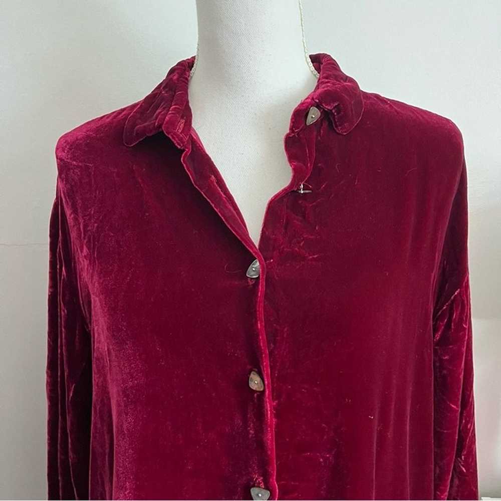 Bergdorf Goodman • Wine Burgundy Crushed Velvet B… - image 2