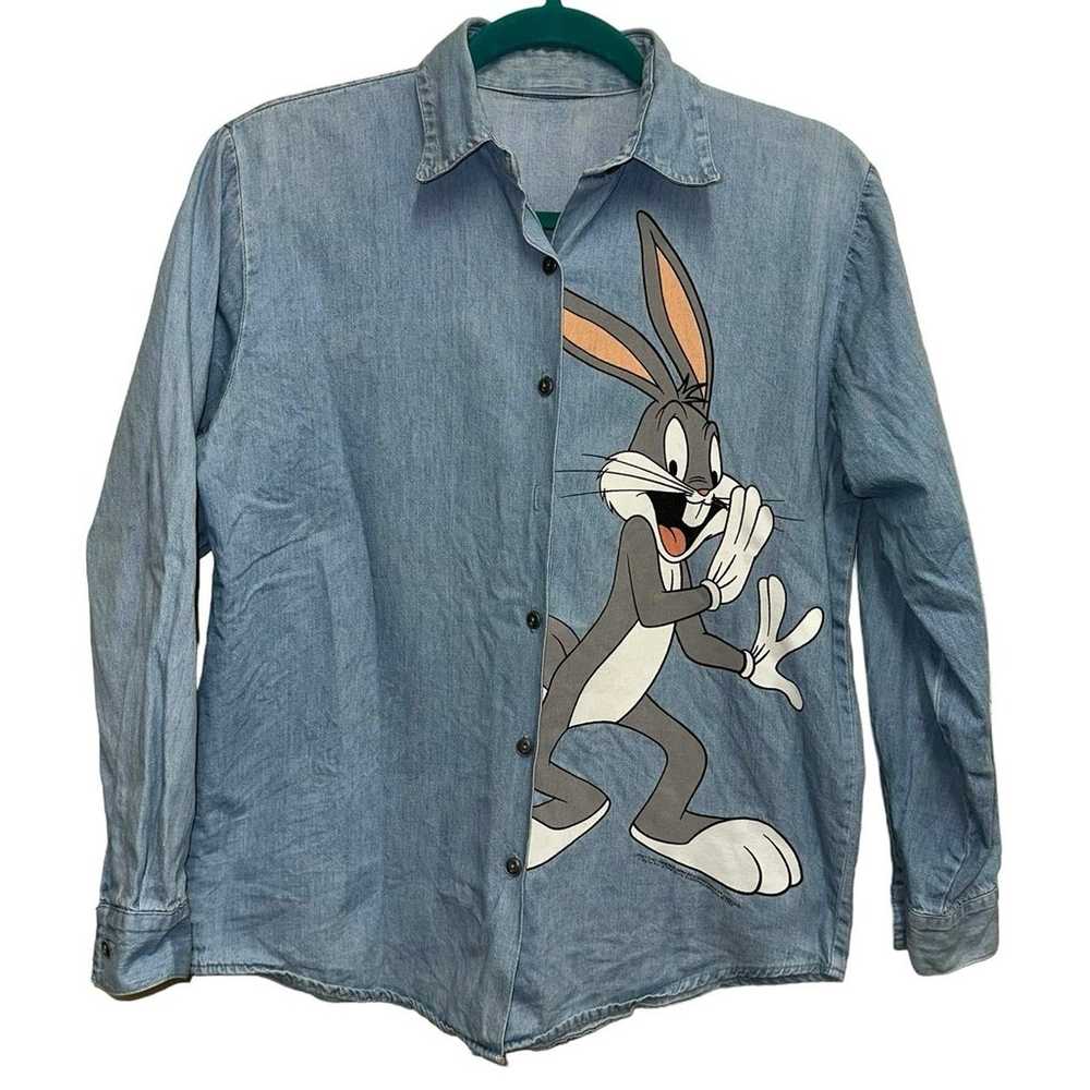 Vintage 1992 Bugs Bunny Denim Shirt RARE - image 1