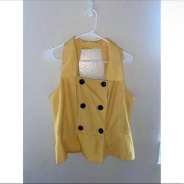 Vintage yellow halter top - image 1