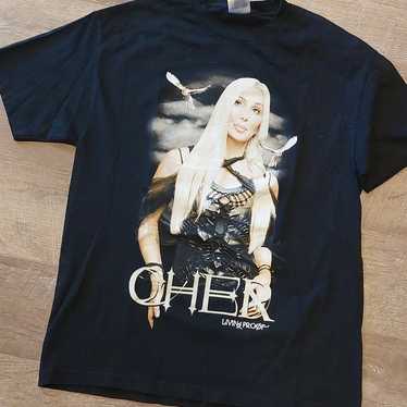 Vintage buy 2002 y2k Cher Livingproof Farewell Tour ‘02 tshirt Size L