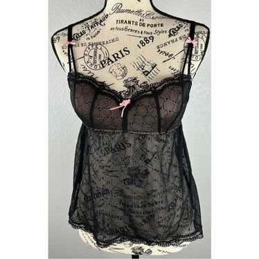 NY&C Silky Gray Y2K Babydoll hotsell Lace Cami S