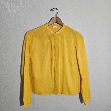 Akris Punto Yellow Textured Button Down Shirt