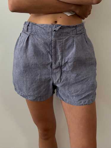 50s French Linen Shorts - image 1