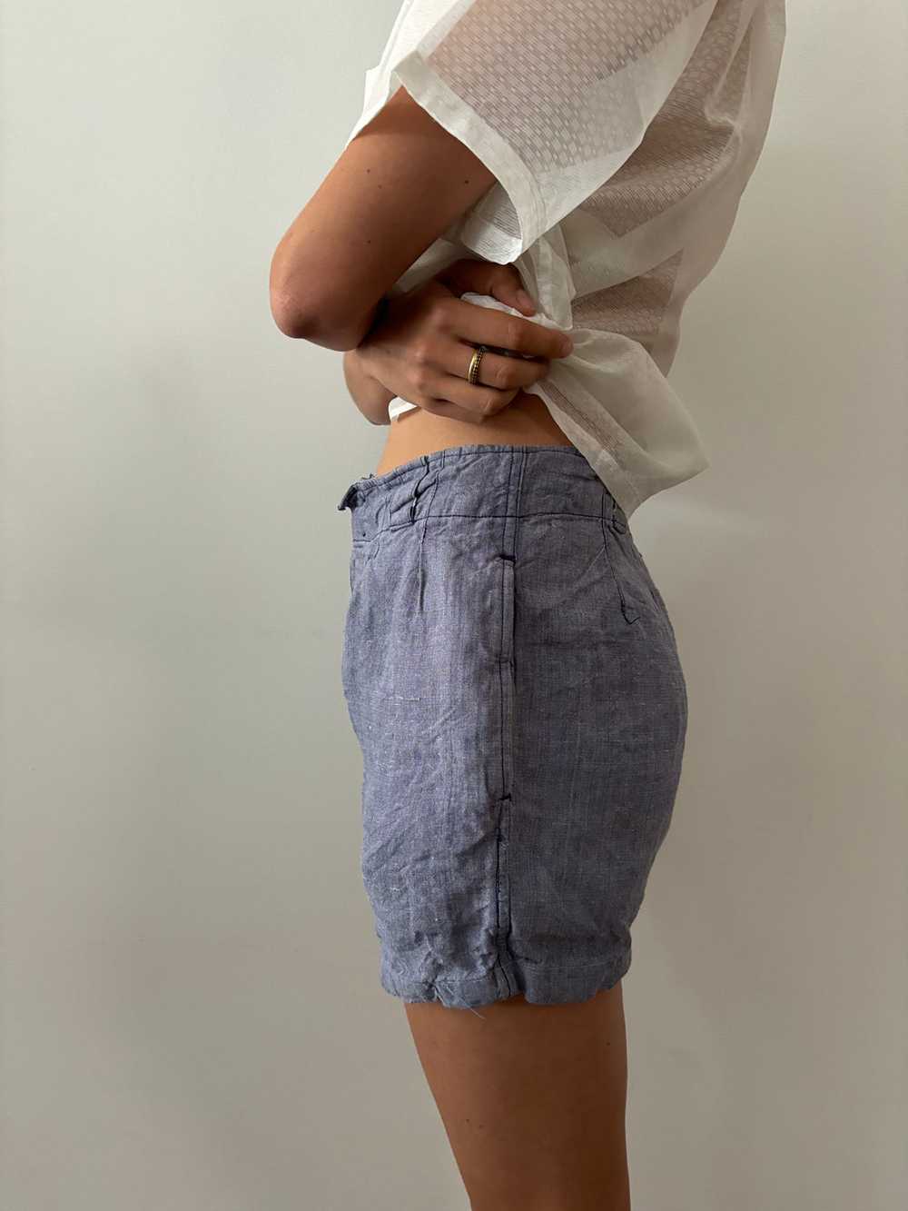 50s French Linen Shorts - image 2