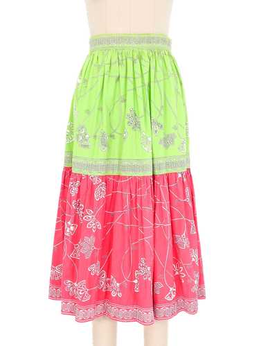 1960s Emilio Pucci Fluorescent Tiered Skirt