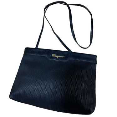 Ferragamo PVC Shoulder Bag Black