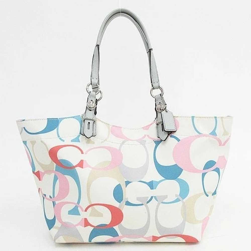 LIKE NEW Rare Coach Signature C's Pastel Tote Bag… - image 1