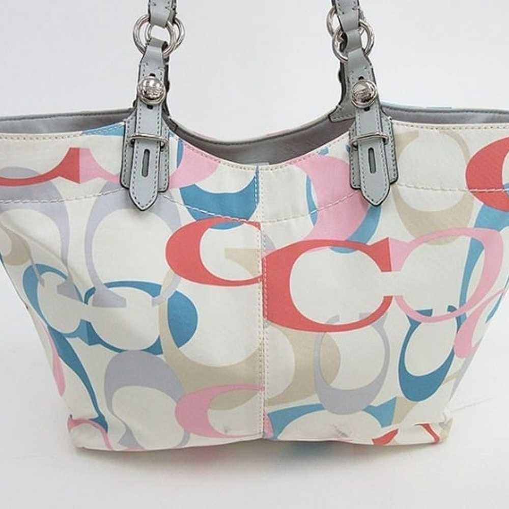 LIKE NEW Rare Coach Signature C's Pastel Tote Bag… - image 2