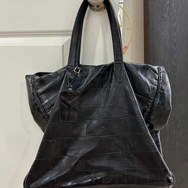 Vintage YSL patent leather tote bag