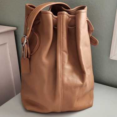 Vintage Coach Legacy Drawstring Tote Shoulder Bag… - image 1