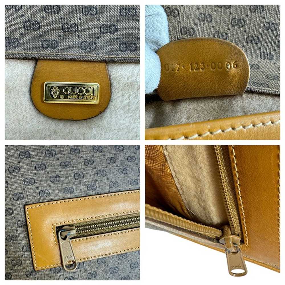 Vintage GUCCI Light Brown Canvas Supreme GG Envel… - image 6