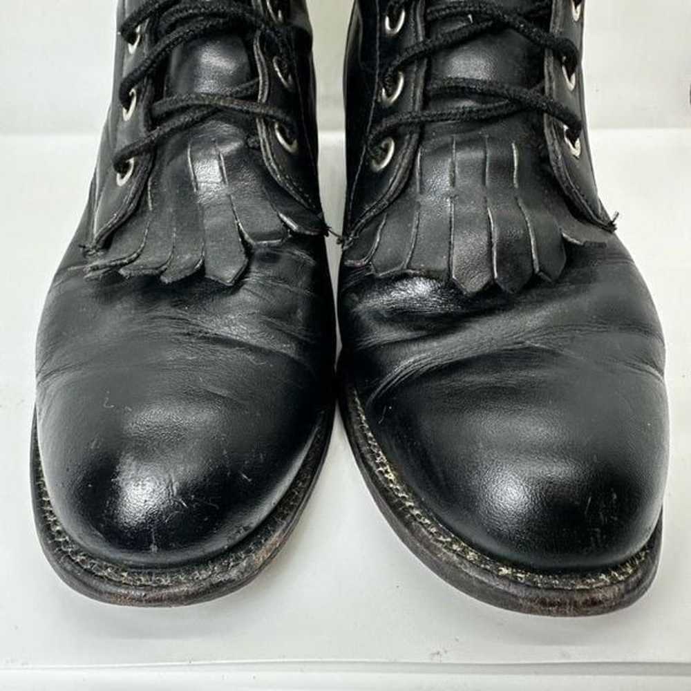 Justin Vintage 1990s Diamond J Lace Up Kiltie Rop… - image 2