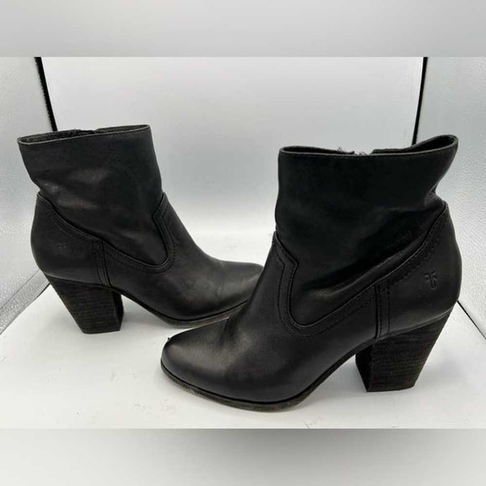 FRYE Women's Black Leather Essa Boot Heeled Booti… - image 7