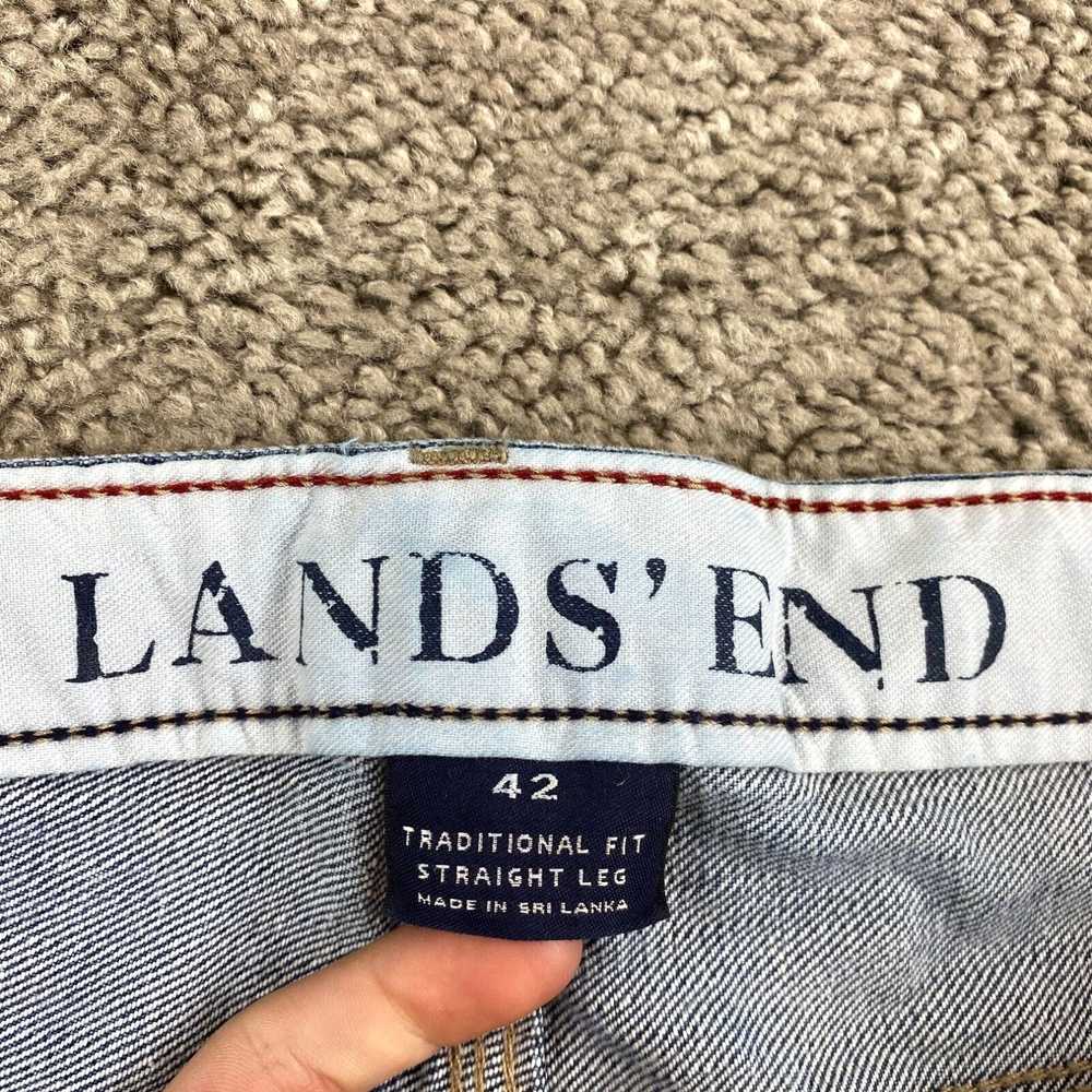 Vintage Lands End Jeans Mens Size 42 Blue Straigh… - image 5