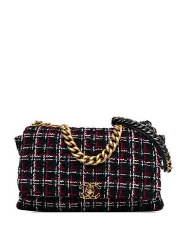 CHANEL Pre-Owned 2020 Maxi Tweed 19 Flap satchel … - image 1