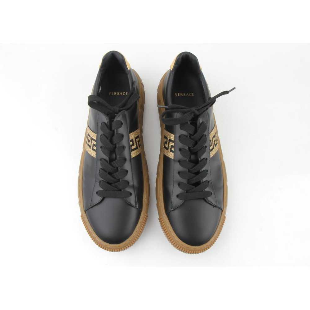 Versace Leather low trainers - image 3