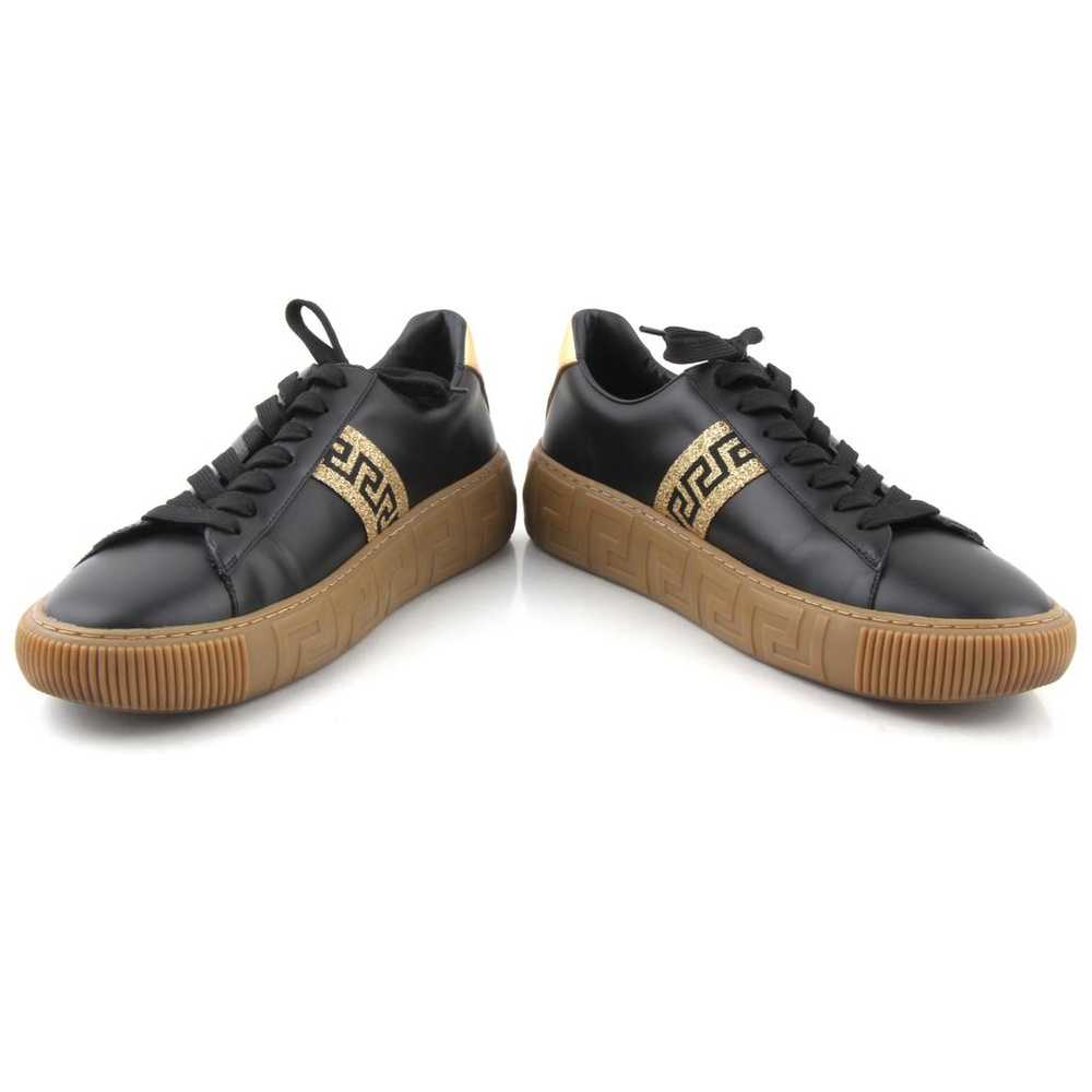 Versace Leather low trainers - image 5