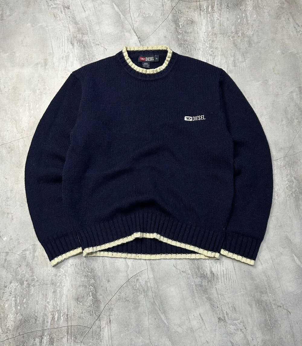 Coloured Cable Knit Sweater × Diesel × Diesel Bla… - image 1