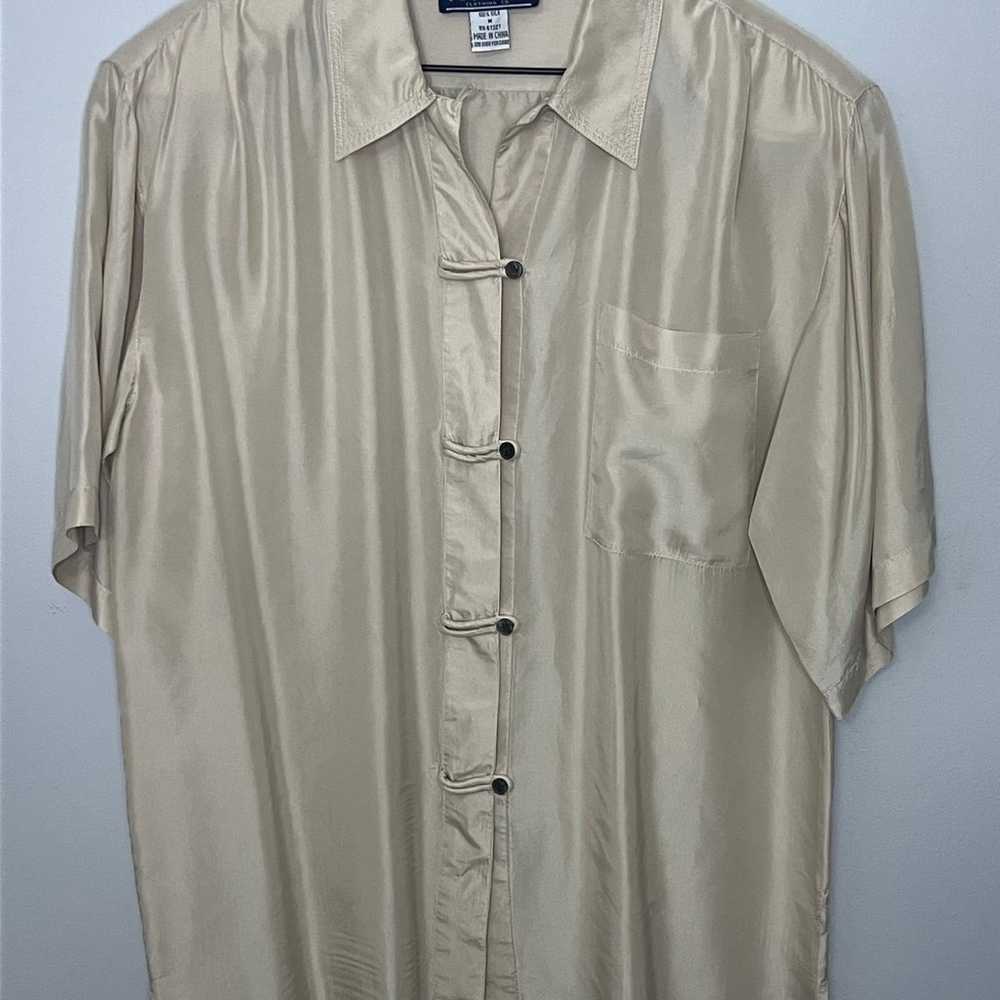 100% Silk Vintage Best American Clothing Co Shirt… - image 1