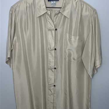 100% Silk Vintage Best American Clothing Co Shirt… - image 1