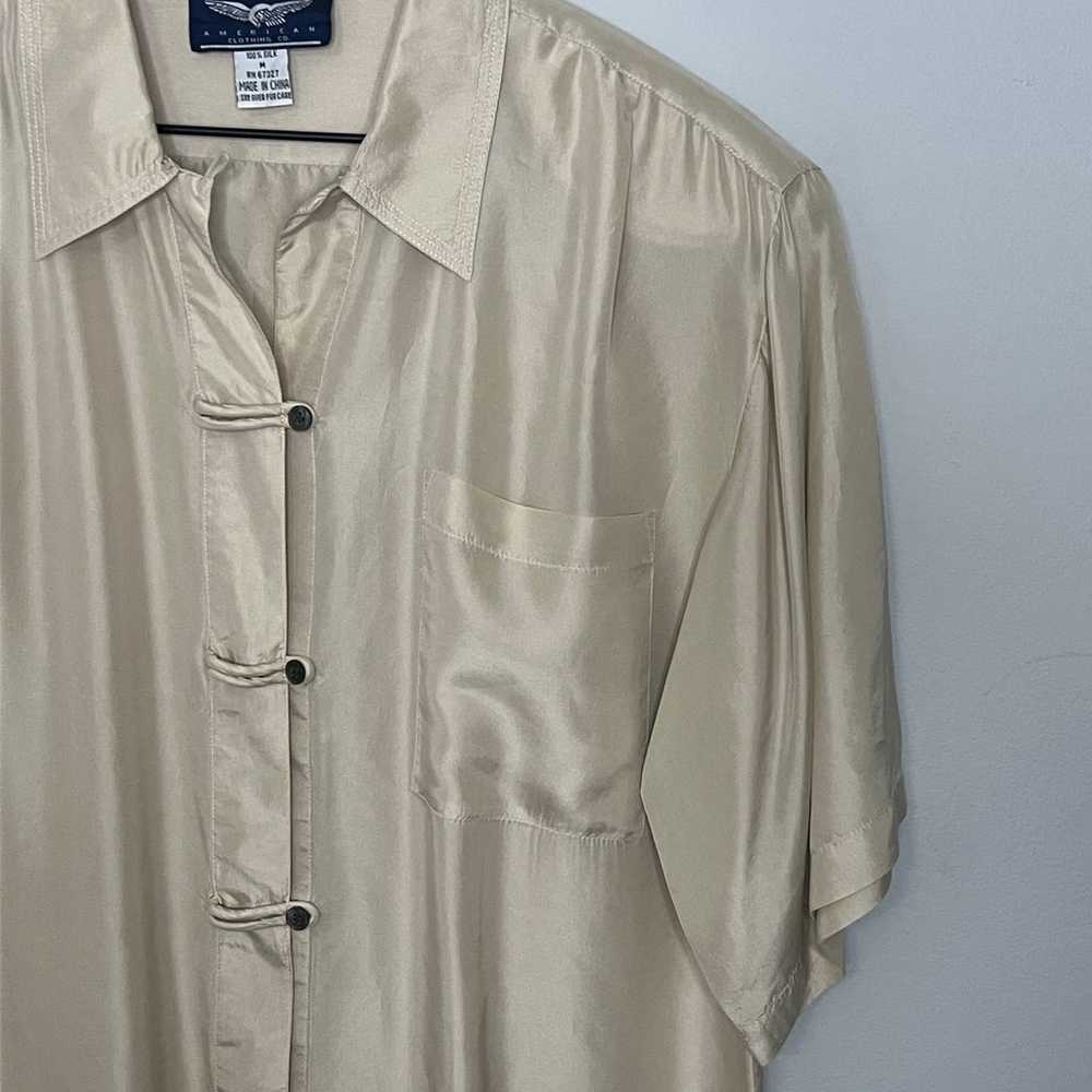 100% Silk Vintage Best American Clothing Co Shirt… - image 3