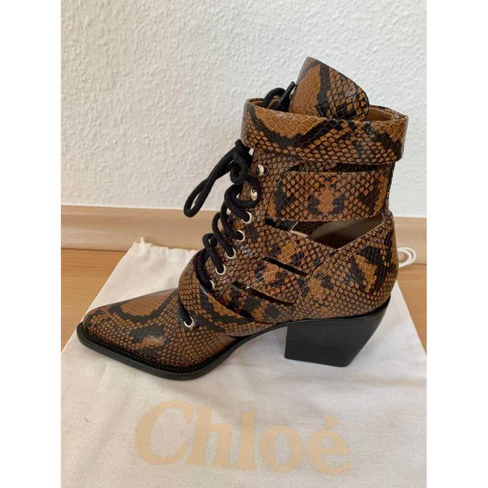 Chloé Rylee leather open toe boots - image 7