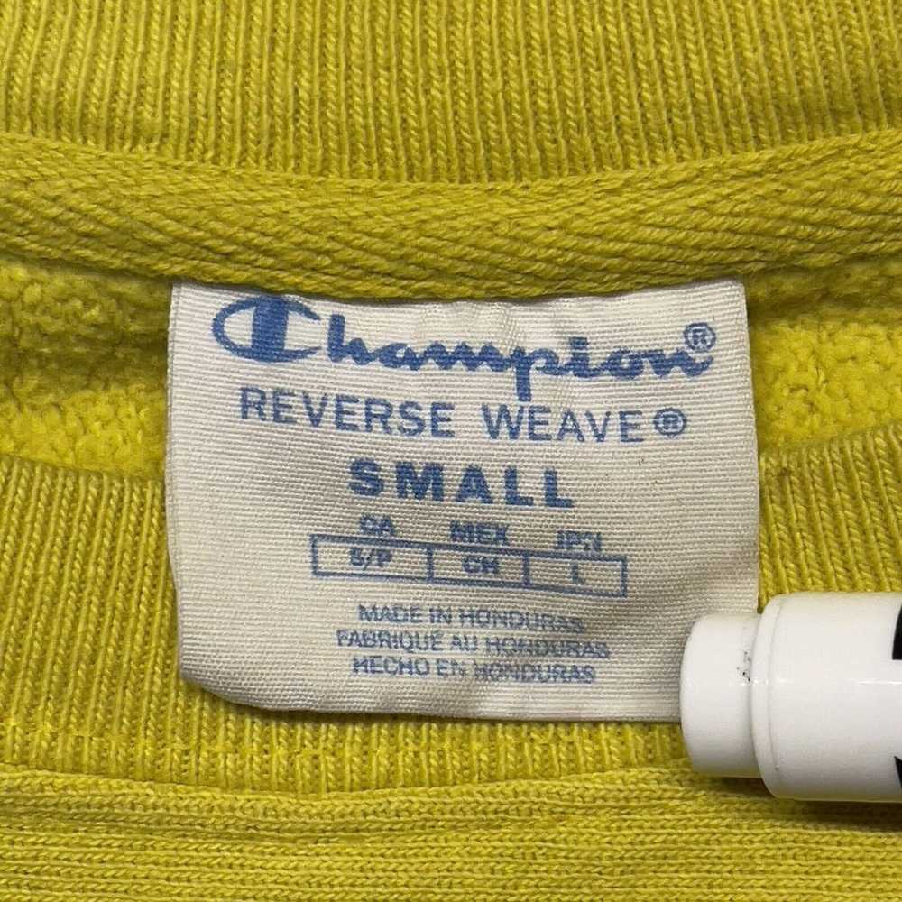 Vintage Champion Reverse Weave Pullover Yellow Em… - image 6