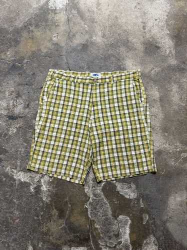 Vintage Baggy Y2K Green/Yellow Plaid Shorts