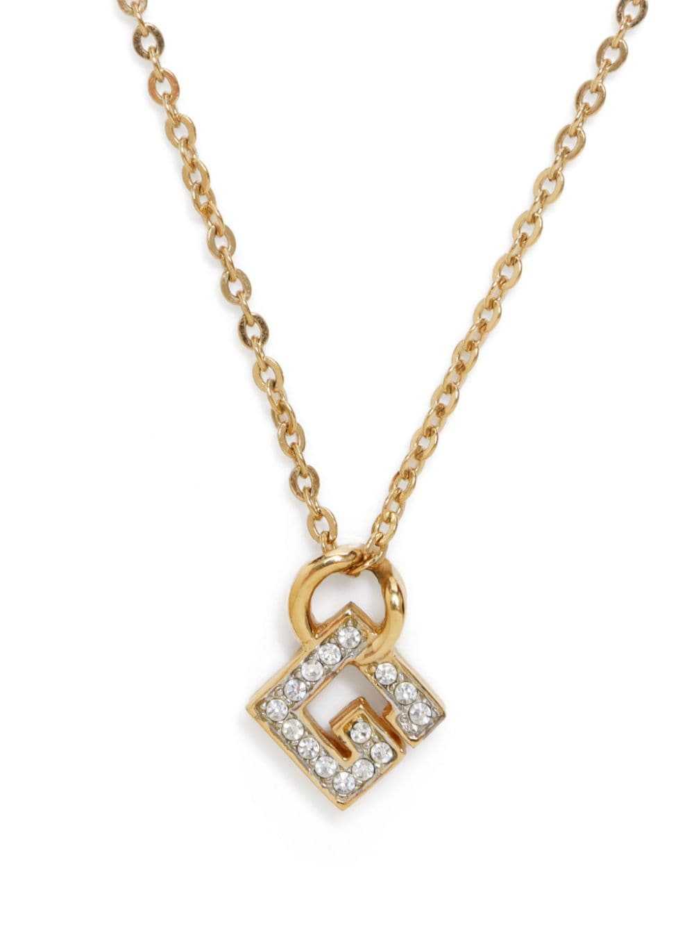 Givenchy Pre-Owned G-logo rhinestone necklace - G… - image 2