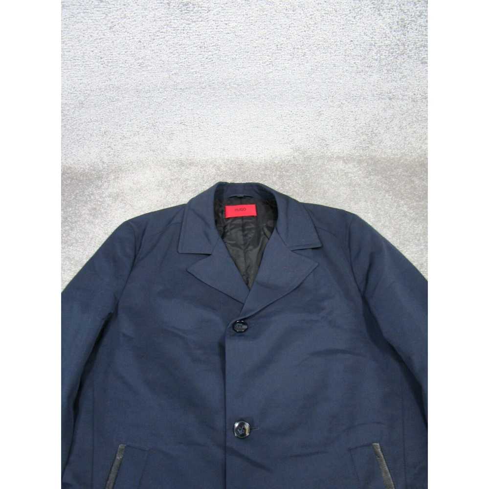 Hugo Boss Hugo Boss Overcoat Mens 42 Navy Cotton … - image 2